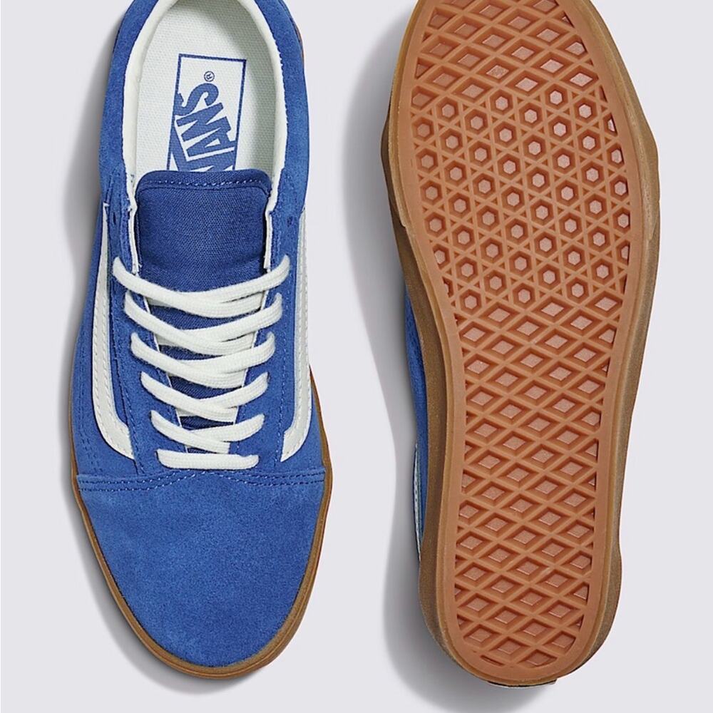 NEW VANS BLUE SUEDE OLD SKOOL LOWPRO SNEAKERS SZ M 6.5 W 8 - Picture 2 of 9